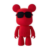 Robot Bear Cub with Cool Sunglasses Portable Wireless Bluetooth Speaker A905 for Universal Cell Phone And Bluetooth Device (Red)