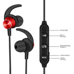 Magnetic Bluetooth Earphone Headset With Mic In Red