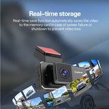 Dash Cam with Rear View Camera & Night Vision – Enhanced Security, WiFi, and Parking Monitor (Black)