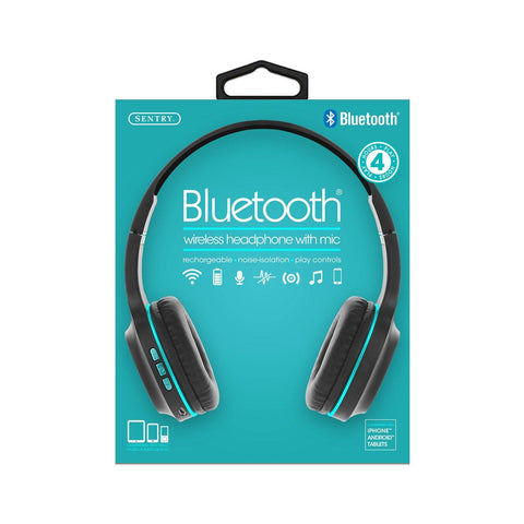 SENTRY 
Industries BT105: Bluetooth Wireless Headphone With Mic Green - Mobile Express USA