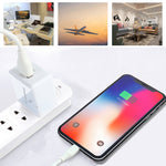 12W 2.4A Wall Charger & 5ft Cable For 8 PIN In White