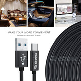 1.7A 10FT USB Cable For Type-C In Black - Mobile Express USA