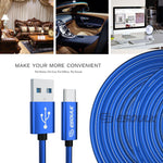1.7A 10FT USB Cable For Type-C In Blue - Mobile Express USA