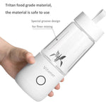 Portable Blender With USB Rechargeable, Juicer Smoothie Blender Cordless Small Juicer Cup Mixer In White - Mobile Express USA