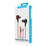 Moisture MT-H216 Earphones In Red and Black - Mobile Express USA
