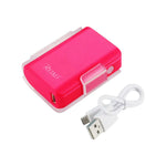 4000Mah Universal Power Bank With Cable In Hot Pink - Mobile Express USA