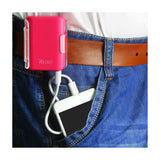 4000Mah Universal Power Bank With Cable In Hot Pink - Mobile Express USA