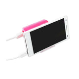 4000Mah Universal Power Bank With Cable In Hot Pink - Mobile Express USA