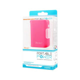 4000Mah Universal Power Bank With Cable In Hot Pink - Mobile Express USA