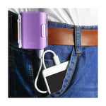 4000Mah Universal Power Bank With Cable In Purple - Mobile Express USA