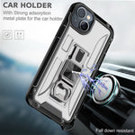 Kickstand Ring Holder/Bottle Opener with Magnetic Car Mount for IPHONE 14 In Clear