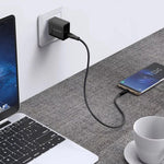 Esoulk 18W QC3.0 Wall Charger & 5ft Cable For Type-C In Black - Mobile Express USA