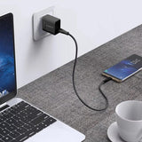 Esoulk 18W QC3.0 Wall Charger & 5ft Cable For Type-C In Black - Mobile Express USA