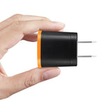 Reiko 1 AMP Dual Color Portable USB Travel Adapter Charger In Orange Black - Mobile Express USA
