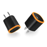 Reiko 1 AMP Dual Color Portable USB Travel Adapter Charger In Orange Black - Mobile Express USA